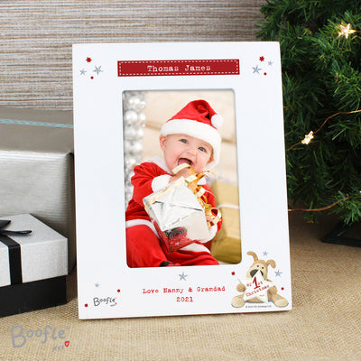 Personalised Boofle My 1st Christmas 4x6 Photo Frame Photo Frames, Albums and Guestbooks Everything Personal