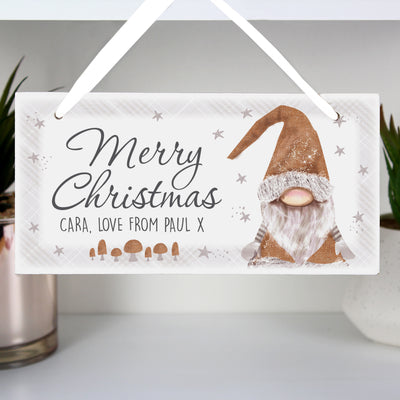 Personalised Christmas Gonk Wooden Sign Christmas Decorations Everything Personal