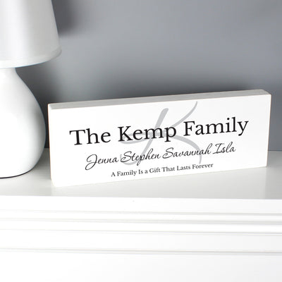 Personalised Family Wooden Block Sign Hanging Decorations & Signs Everything Personal