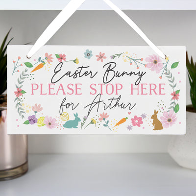 Personalised Easter Springtime Wooden Sign Wooden Everything Personal