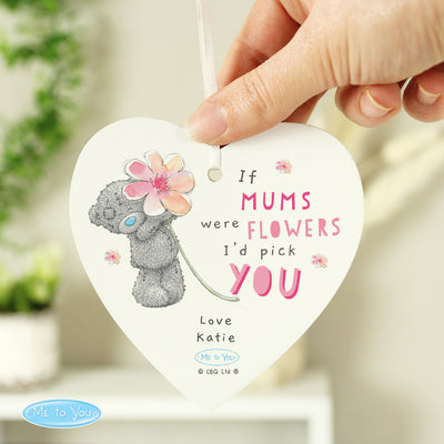 Personalised Me To You If... Were Flowers Wooden Heart Decoration Licensed Products Everything Personal