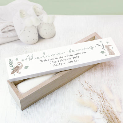 Personalised Woodland Animals Wooden Certificate Holder Keepsakes Everything Personal