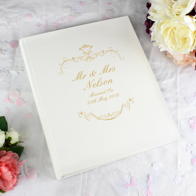 Personalised Gold Ornate Swirl Traditional Photo Album Photo Frames, Albums and Guestbooks Everything Personal