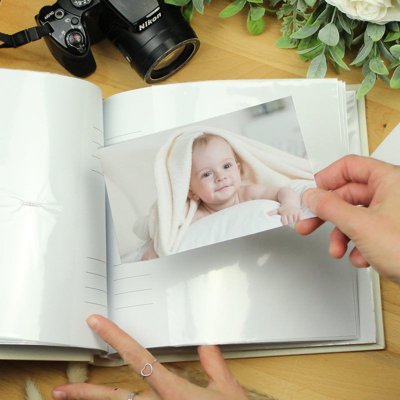 Personalised Silver Cross Album with Sleeves Photo Frames, Albums and Guestbooks Everything Personal