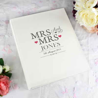 Personalised Mrs & Mrs Traditional Photo Album Photo Frames, Albums and Guestbooks Everything Personal
