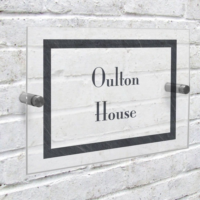 Personalised Slate Effect Acrylic House Sign Hanging Decorations & Signs Everything Personal