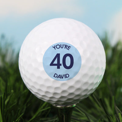 Personalised Blue Big Age Golf Ball Keepsakes Everything Personal