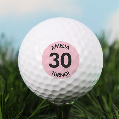 Personalised Pink Big Age Golf Ball Keepsakes Everything Personal