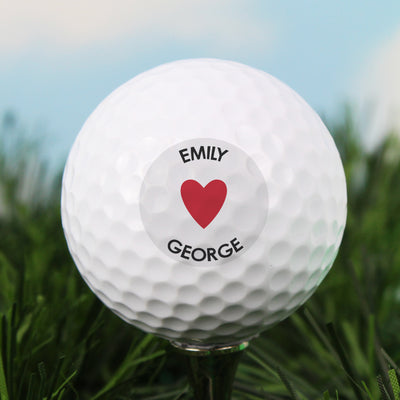 Personalised Heart Golf Ball Keepsakes Everything Personal
