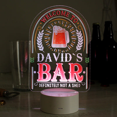 Personalised Welcome To... Bar LED Colour Changing Light LED Lights, Candles & Decorations Everything Personal