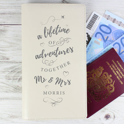 Personalised A Lifetime Of... Travel Document Holder Leather & Leatherette Everything Personal