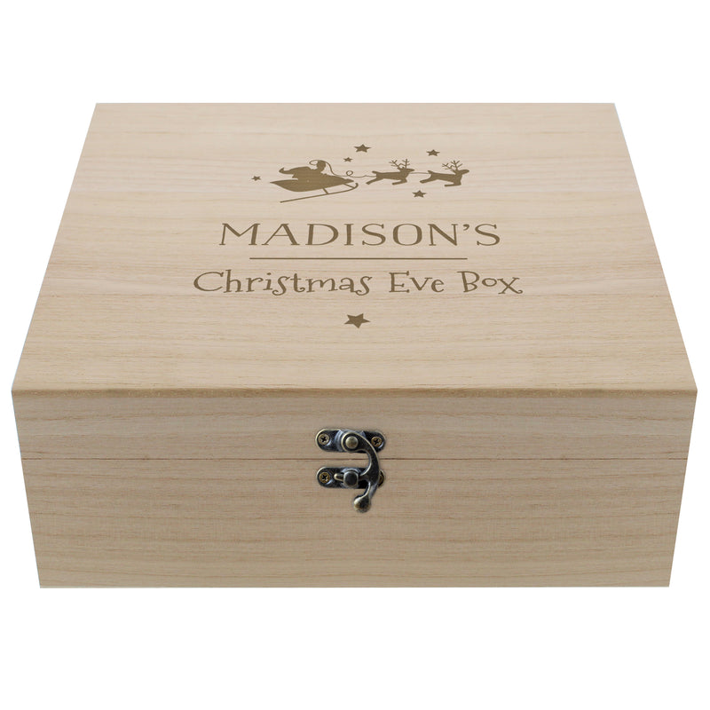Personalised Wooden Christmas Eve Box Trinket, Jewellery & Keepsake Boxes Everything Personal