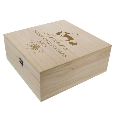 Personalised Christmas Wooden Keepsake Box Keepsakes Everything Personal