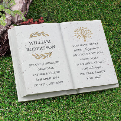 Personalised Family Tree Memorial Resin Book Ornaments Everything Personal