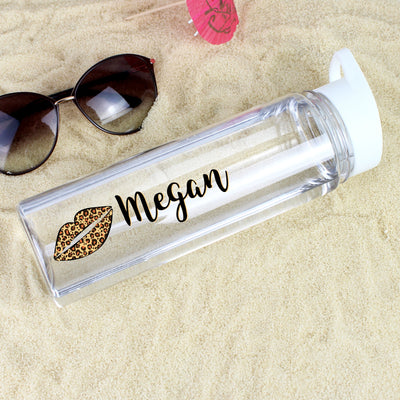 Personalised Lepoard Lips Island Water Bottle Food & Drink Everything Personal