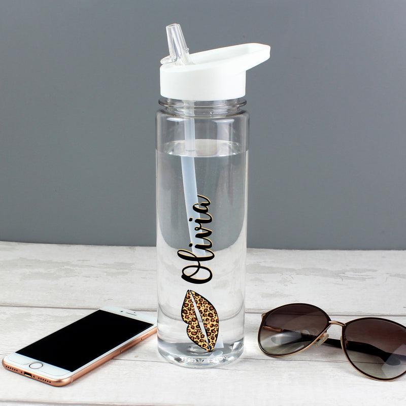 Personalised Lepoard Lips Island Water Bottle Food & Drink Everything Personal