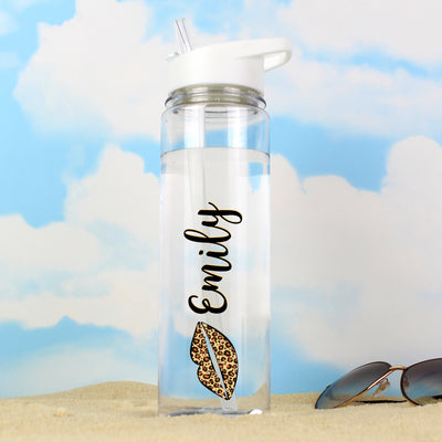 Personalised Lepoard Lips Water Bottle Drinks Bottles Everything Personal