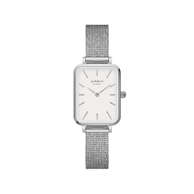 Ladies Personalised Architect Lille Watch with a Silver Mesh Strap Engraved with Your Own Handwriting or Drawing Jewellery Everything Personal