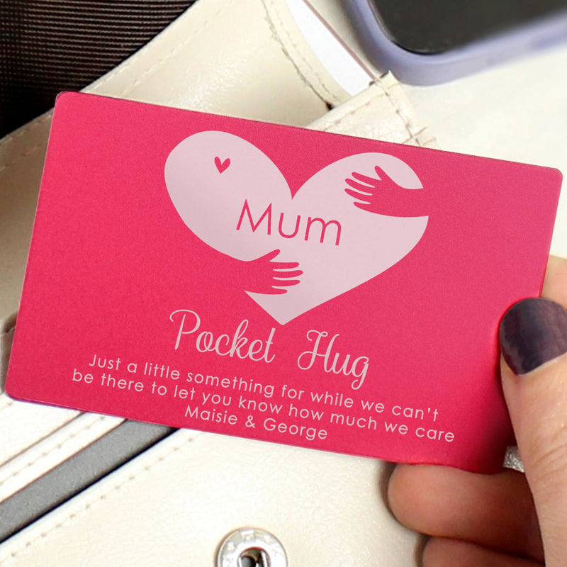 Personalised Pocket Hug Cerise Pink Wallet Card Keepsakes Everything Personal