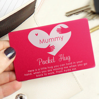 Personalised Pocket Hug Cerise Pink Wallet Card Keepsakes Everything Personal