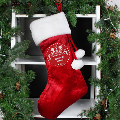 Personalised Christmas Wishes Luxury Red Stocking Christmas Decorations Everything Personal