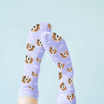 Personalised Pet Photo Socks Violet Clothing Everything Personal