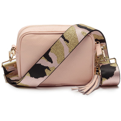 Personalised Pink Bag with Pink Camouflage Strap Handbags Everything Personal