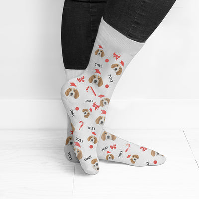 Personalised Christmas Pet Photo Socks Clothing Everything Personal